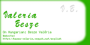 valeria besze business card